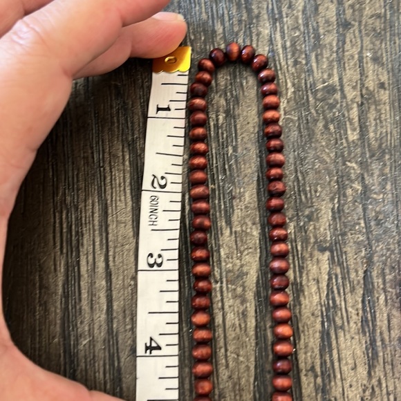 wooden Beaded Accent Necklace - Picture 4 of 4